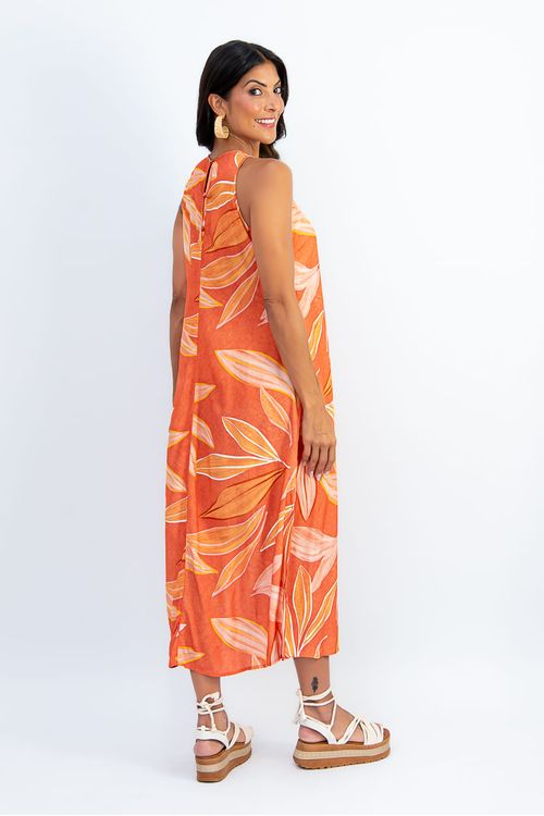 VESTIDO-MIDI-EM-VISCOSE-COM-ESTAMPA-JARDIM-BOTANICO-NAS-CORES--VERDE-OU-TANGERINA-MODELAGEM-LEVE-COM-DECOTE-CANOA-FENDAS-LATERAIS-E-FECHAMENTO-EM-BOTAO-NAS-COSTAS.-FORRO-INTERNO-PARA-MAIOR-CONFORTO.-PERFEITO-PARA-O-VERAO.
