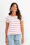 BLUSA-TEC.MALHA-VISC-CREPE-LISTRA-UNO-DEC.CANOA-MEIA-MANGA